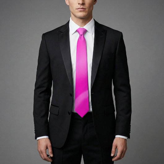 Vibrant Pink Ombre Gradient ネクタイ