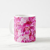 Vibrant Pink Peony Floral Classic Mug コーヒーマグカップ (正面左)