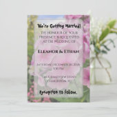 Vibrant Pink Phlox Summer Garden Wedding 招待状 (スタンド正面)