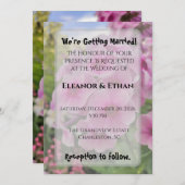 Vibrant Pink Phlox Summer Garden Wedding 招待状 (正面/裏面)