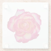 Vibrant Pink Rose Coaster ガラスコースター (裏面)