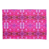 Vibrant pink rose petals L-size floral pattern 枕カバー (正面)