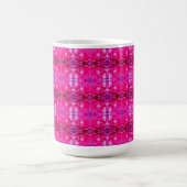 Vibrant pink rose petals M-size floral pattern コーヒーマグカップ (中央)