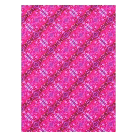 Vibrant pink rose petals M-size floral pattern テーブルクロス (正面)