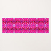 Vibrant pink rose petals M-size floral pattern ヨガマット (裏面(横))