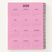 Vibrant Pink Tulips in Golden Vase ノートブック (裏面)