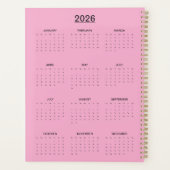 Vibrant Pink Tulips in Golden Vase プランナー手帳 (裏面)