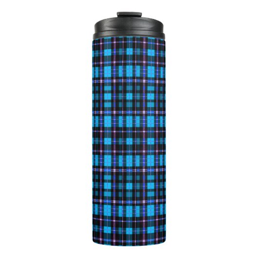 Vibrant Plaid Tartan Pattern Fabric タンブラー (正面)