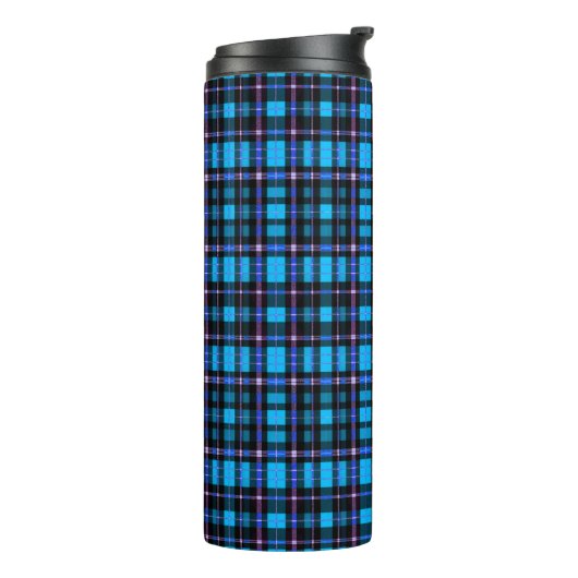 Vibrant Plaid Tartan Pattern Fabric タンブラー (回転左)