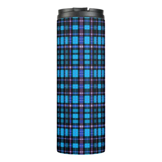 Vibrant Plaid Tartan Pattern Fabric タンブラー (裏面)