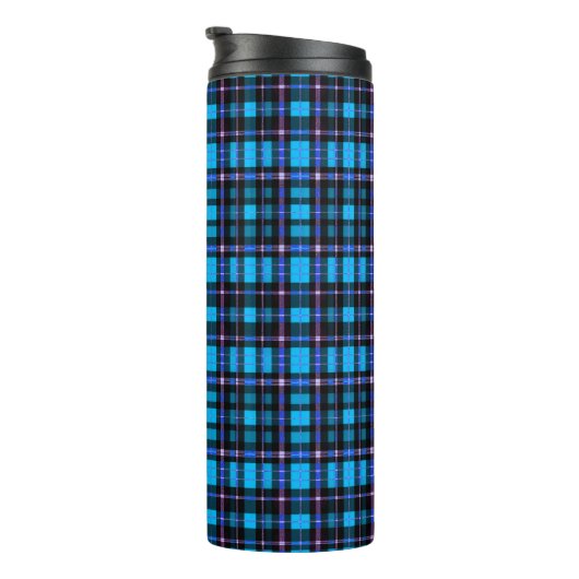 Vibrant Plaid Tartan Pattern Fabric タンブラー (回転右)