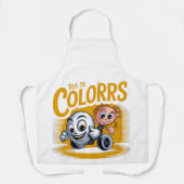Vibrant Pop Art Cartoon Kitchen Apron エプロン (正面)