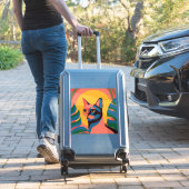 Vibrant Pop Art Cat Portrait シール (スーツケースインサイチュ)