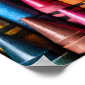 Vibrant Pop Art: Crayon Color Construct Geometric ポスター (角)