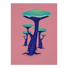 Vibrant Pop Art Mushrooms ポスター