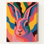 Vibrant Pop Art Rabbit Portrait Illustration ノートブック (裏面)