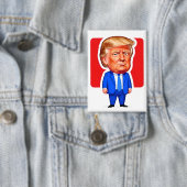 Vibrant Pop‑Art Trump Caricature 缶バッジ (インサイチュ)