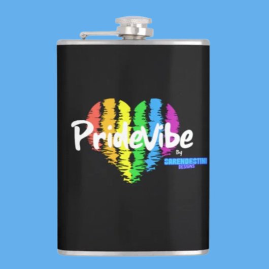 Vibrant PrideVibe フラスク: 虹色でプライドを掲げよう フラスク
