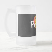 Vibrant PrideVibe: 虹色のハートで乾杯 フロストグラスビールジョッキ (左)