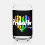 Vibrant PrideVibe: 虹色ハートで乾杯 ガラス缶 (正面)
