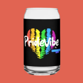 Vibrant PrideVibe: 虹色ハートで乾杯 ガラス缶