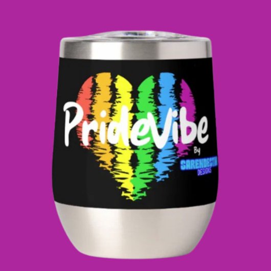 Vibrant PrideVibe: 虹色ハートスタイルでお飲み物を楽しもう