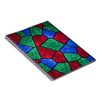 Vibrant Prism Rainbow Glass Mosaic Notebook ノートブック