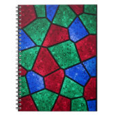 Vibrant Prism Rainbow Glass Mosaic Notebook ノートブック (正面)