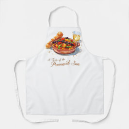 Vibrant Provencal Ratatouille Watercolor Painting エプロン