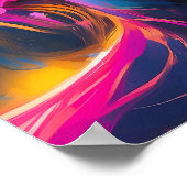 Vibrant Psychedelic Woman Face ポスター (角)