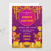 Vibrant Punjabi Jaggo Night Invitation Card 招待状 (正面/裏面)