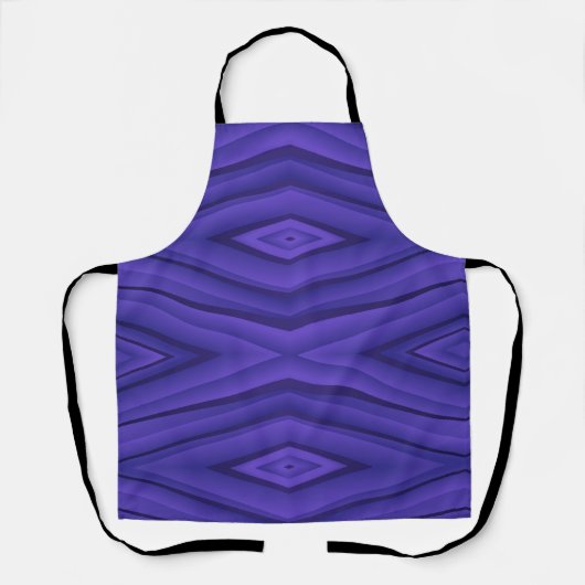 Vibrant purple apron with geometric pattern  エプロン (正面)