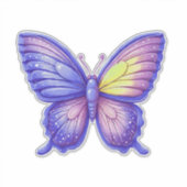 Vibrant Purple Butterfly Balloon Art シール (正面)