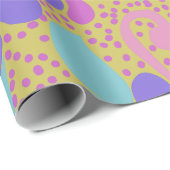 Vibrant Purple & Pink Floral Pattern Wrapping  ラッピングペーパー (ロールコーナー)