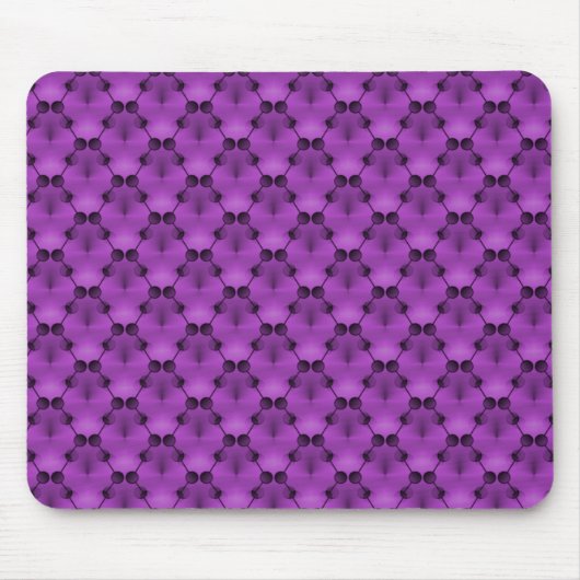 Vibrant Purple Retro Funk Circles Mousepad マウスパッド (正面)