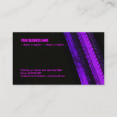 Vibrant Purple Trails on Dark Canvas 名刺 (裏面)