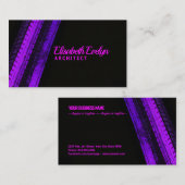 Vibrant Purple Trails on Dark Canvas 名刺 (正面/裏面)