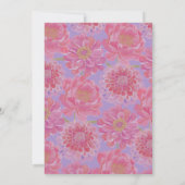 Vibrant Purple Zinnia Wedding 招待状 (裏面)