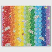 Vibrant Rainbow Birthday Cake Wrapping Paper  ラッピングペーパー (フラット)