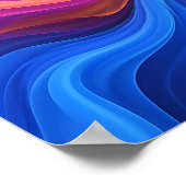 Vibrant+Rainbow+Color+Convergence+Abstract+Poster ポスター (角)