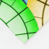 Vibrant Rainbow Concentric Circles  フリースブランケット (角)