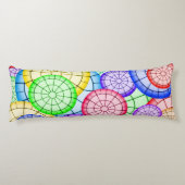 Vibrant Rainbow Concentric Circles  ボディピロー (裏面)