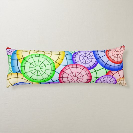 Vibrant Rainbow Concentric Circles  ボディピロー (裏面)