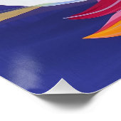 Vibrant Rainbow Feathered Swan Painting ポスター (コーナー)