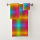 Vibrant rainbow gradient towel set and washcloth  バスタオルセット (インサイチュ)