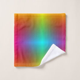 Vibrant rainbow gradient towel set and washcloth  バスタオルセット