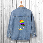 Vibrant Rainbow Minimalist Tulip LGBTQ+  デニムジャケット