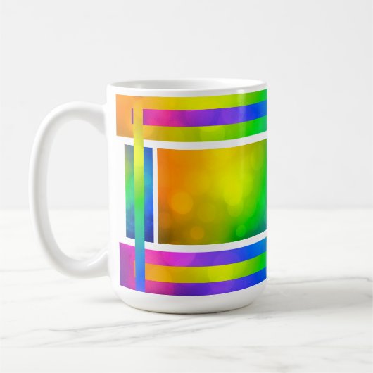 Vibrant Rainbow Mug コーヒーマグカップ (左)