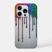 Vibrant Rainbow Paint Drips iPhoneケース (裏面)