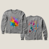 Vibrant Rainbow Paint Splatter Explosion (デザイン 正面＆背面)